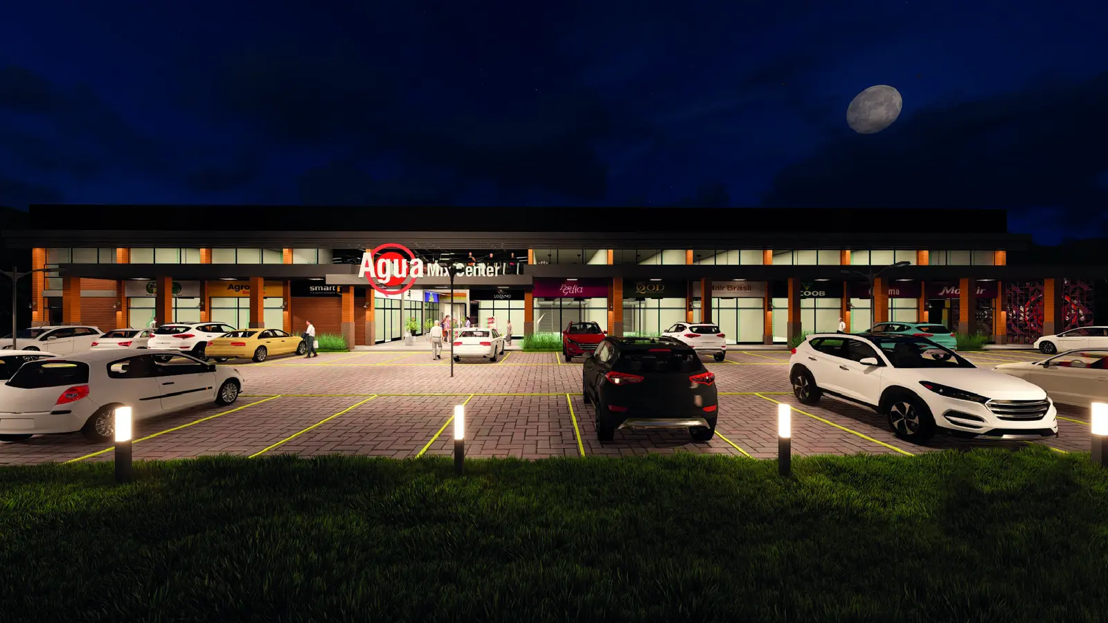 Aqua Mix Center, Open mall